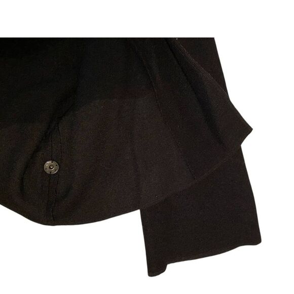 Peck & Peck Collection 100% wool black jacket cape faux fur collar mob wife Sz L - Picture 9 of 9